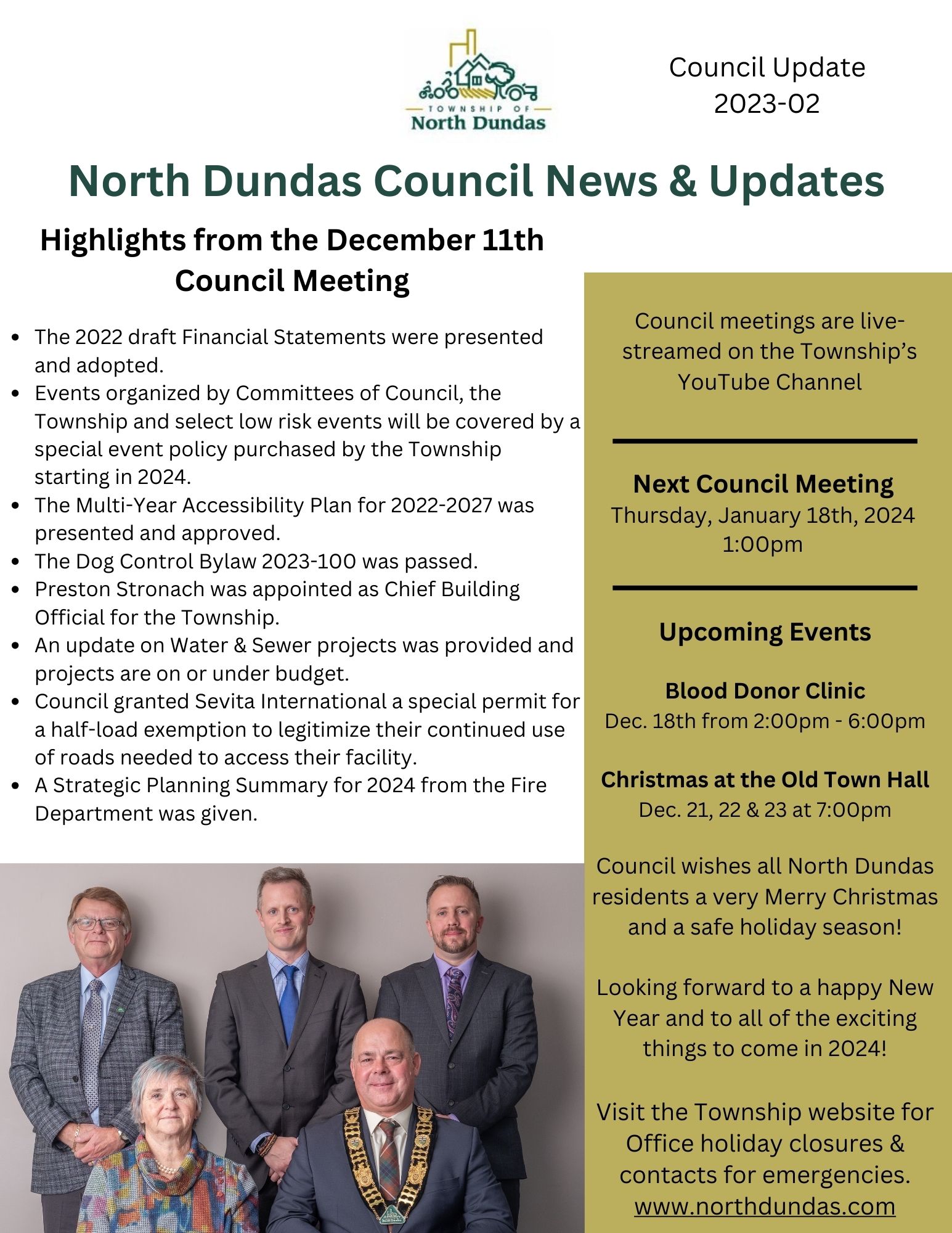 Poster of Council Updates