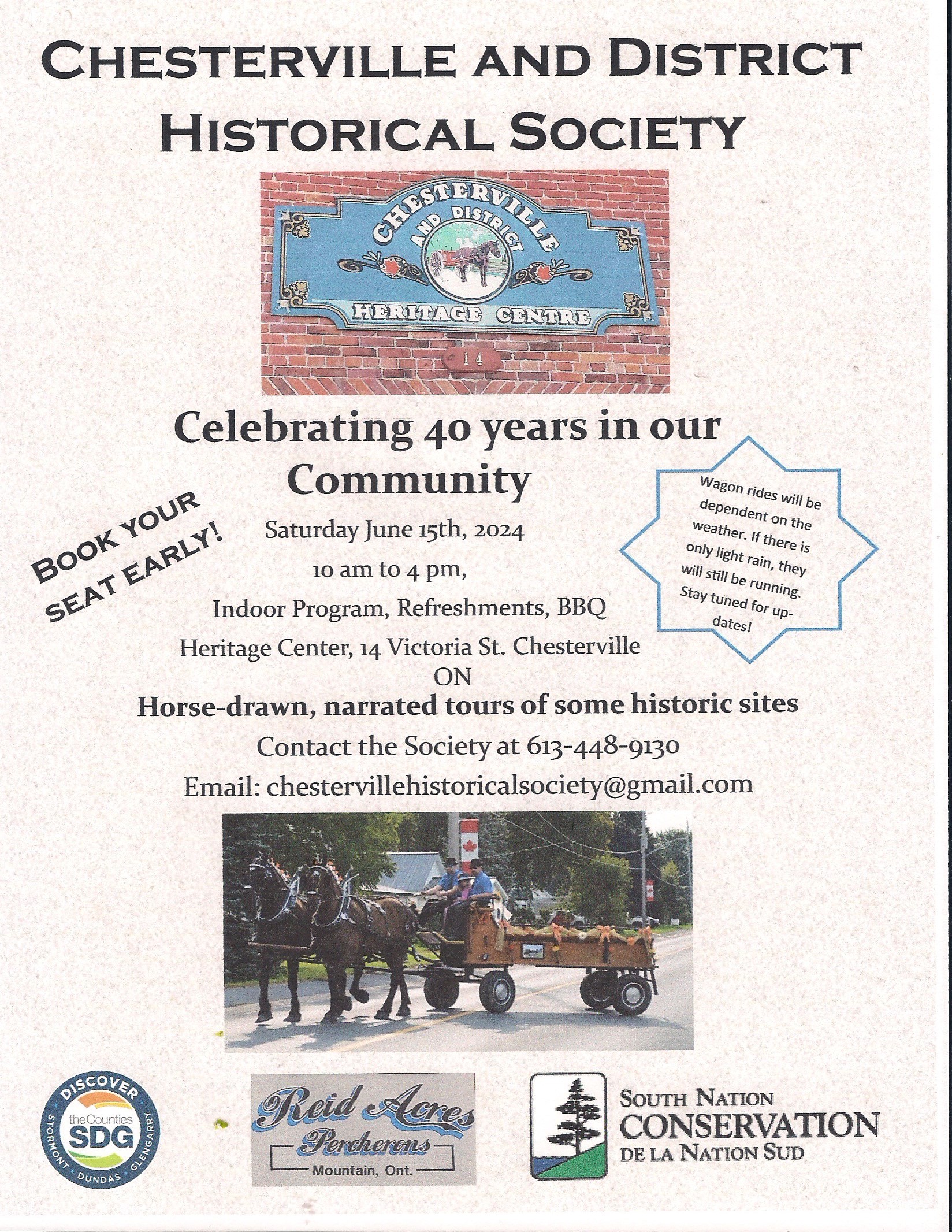 Chesterville and District Historical Society Poster