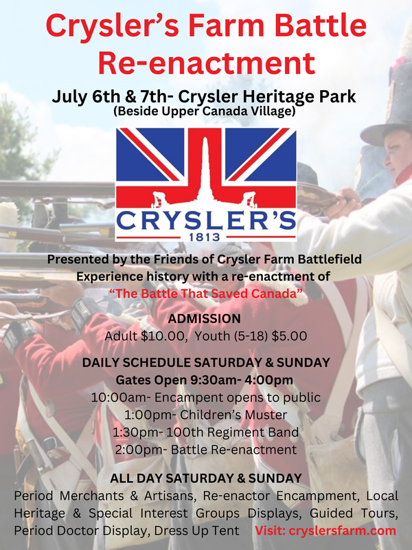 2024 Crysler's Farm Battle Re-enactment Poster