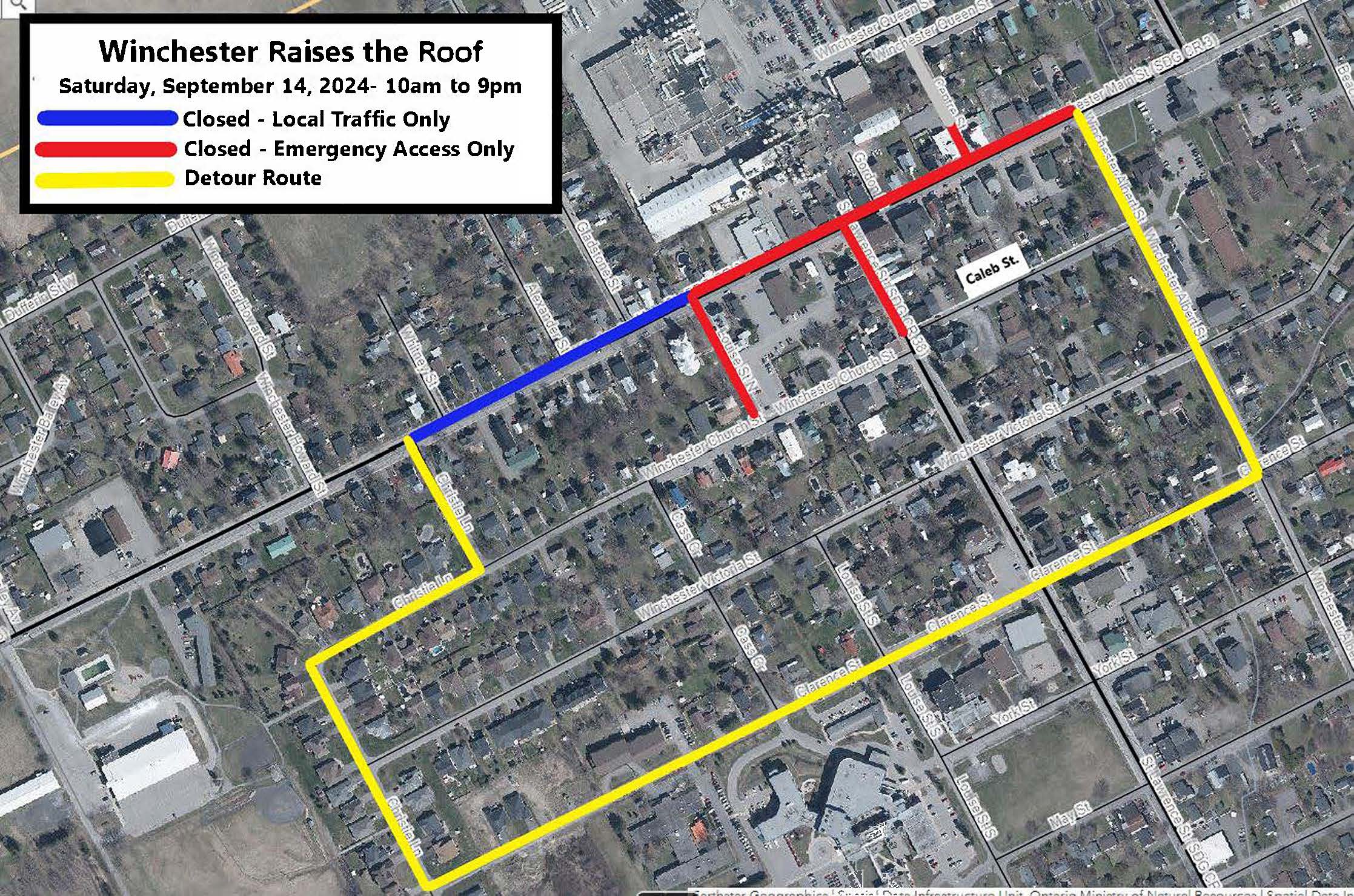 Road Closure Map September 14 Bike Night 