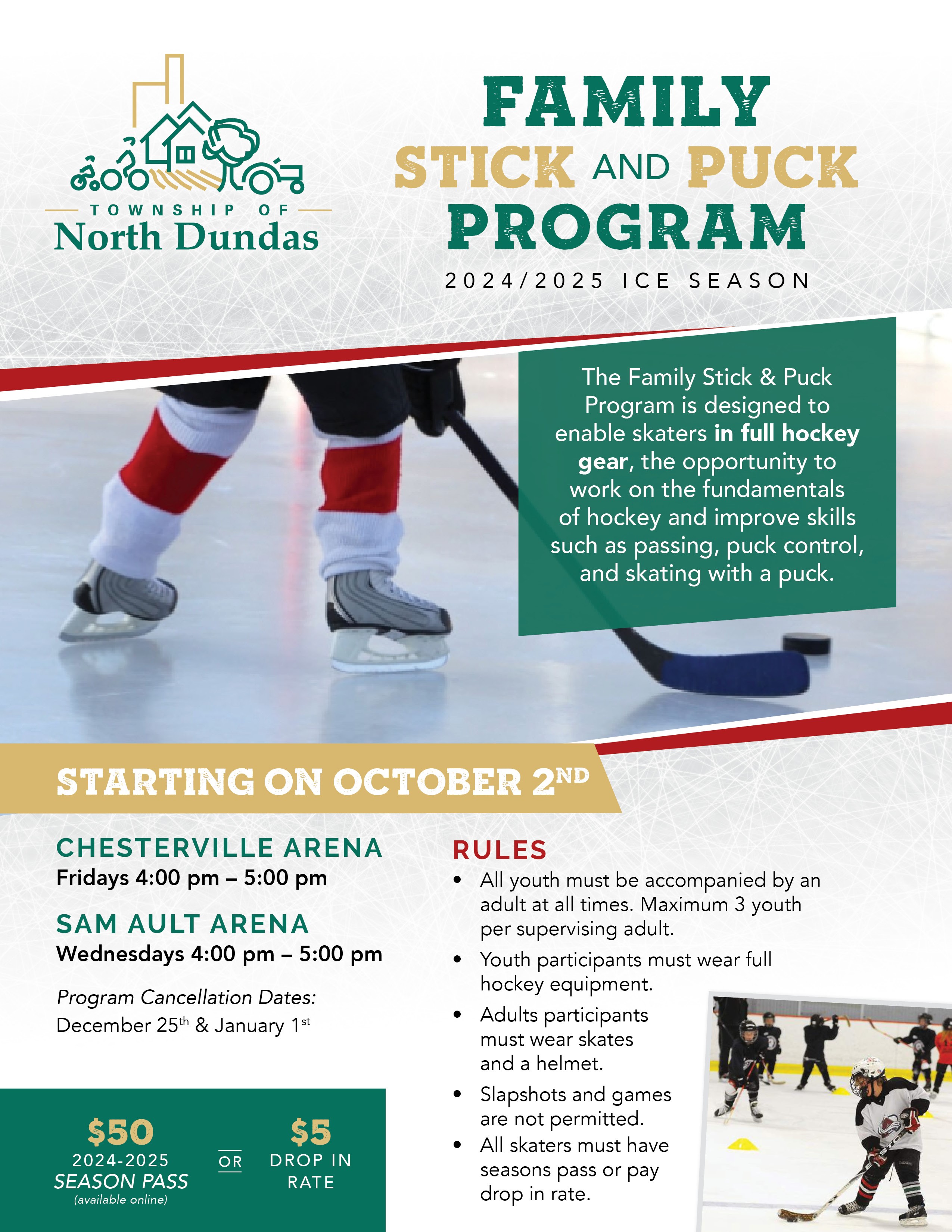 2024-2025 Stick and Puck Program Flyer