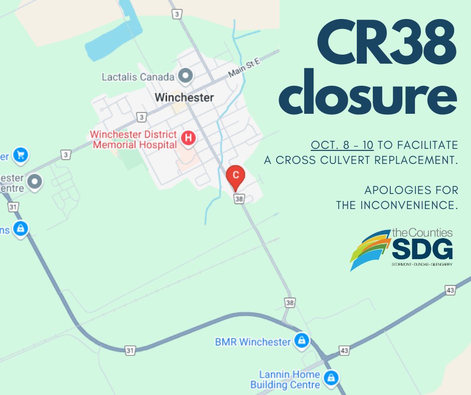 County Road 38 Closure Notice