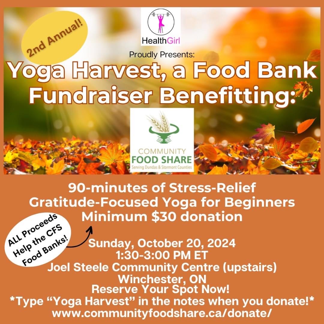 Yoga Harvest Community Food Share Poster 