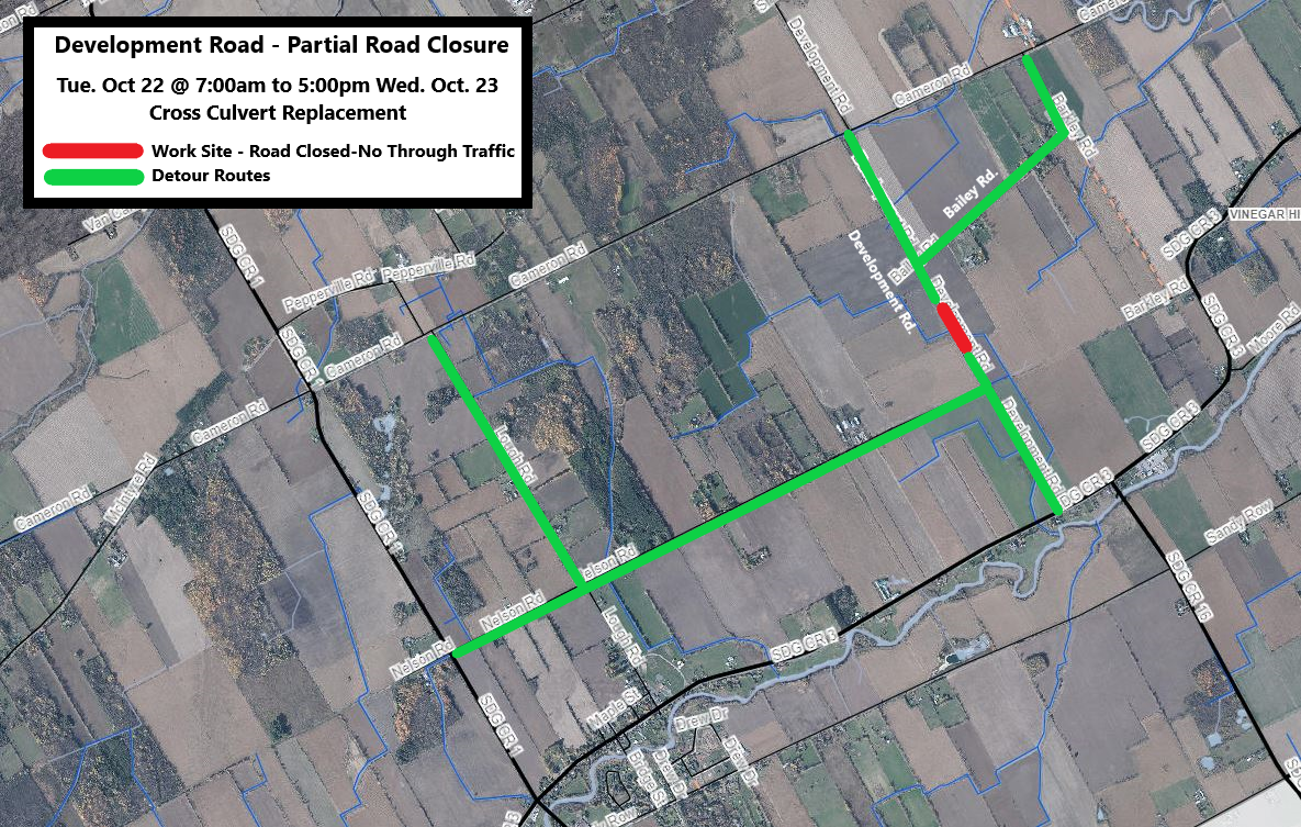 Development Road Culver Replacement Map 2024