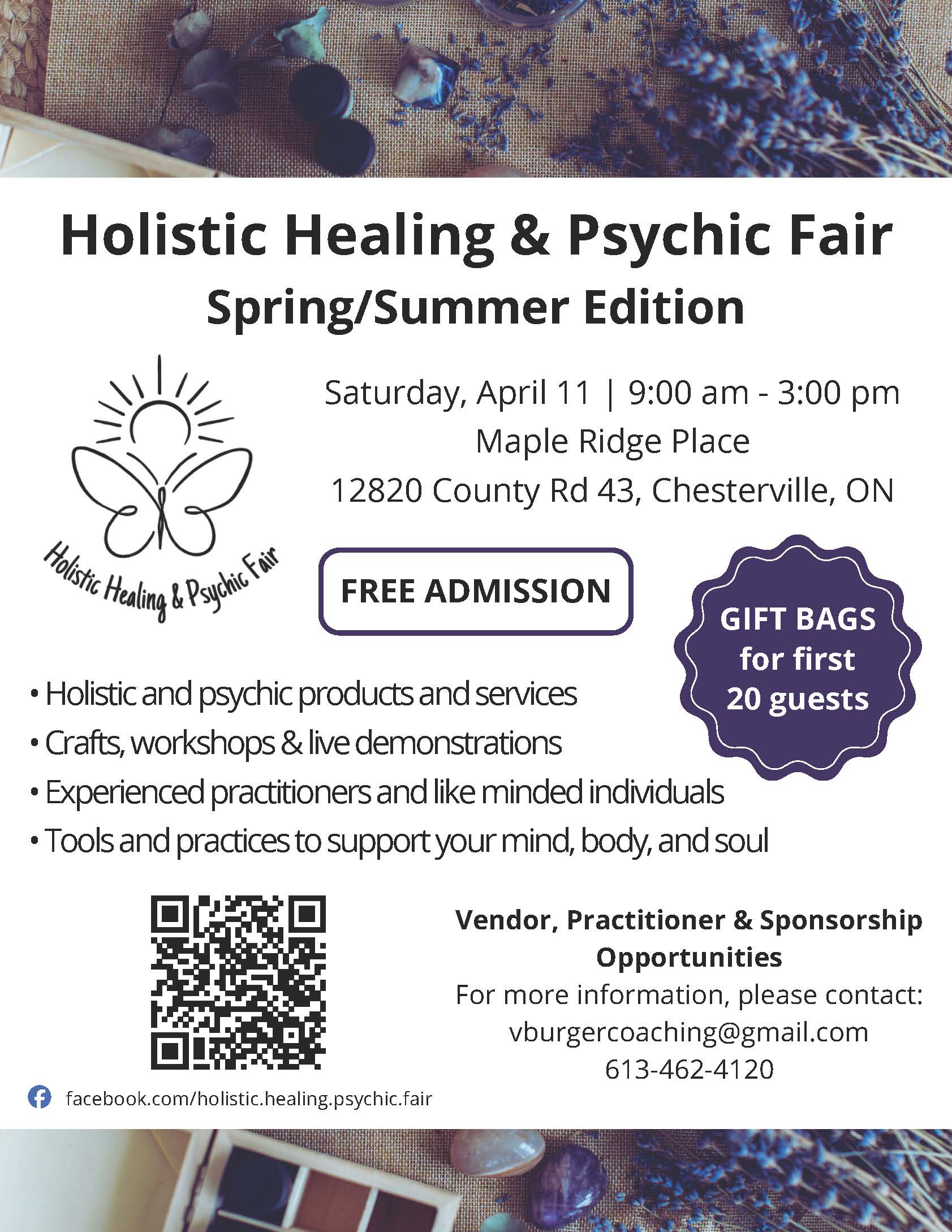 Holistic Healing & Psychic Fair_info page