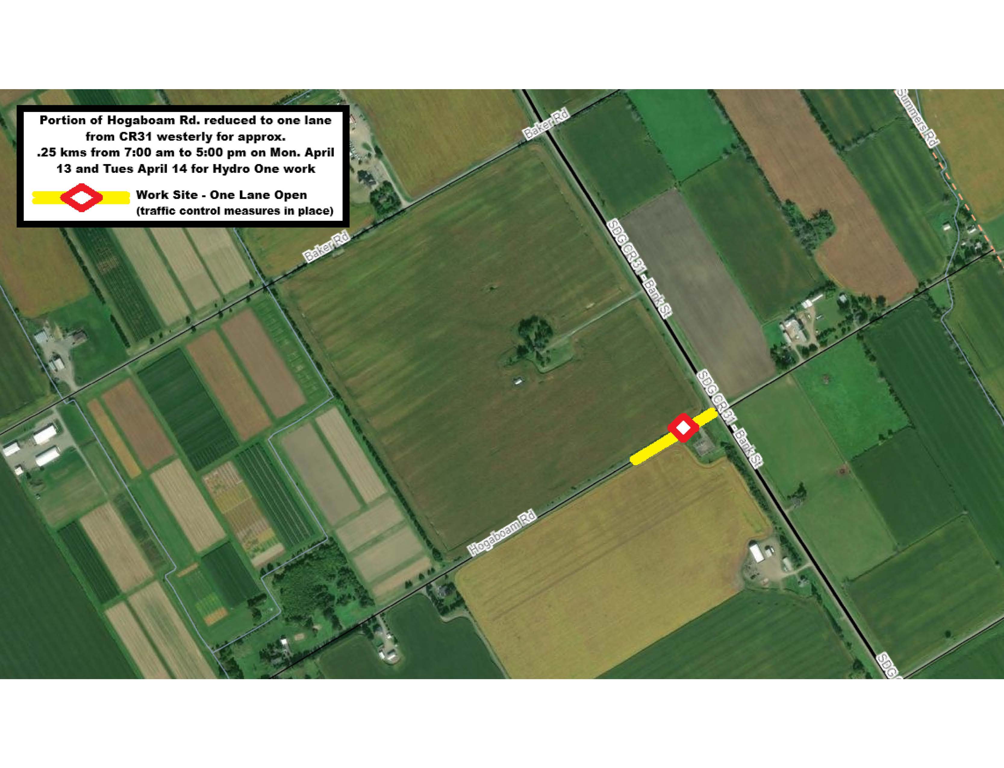 Hogaboam Rd Lane Reduction