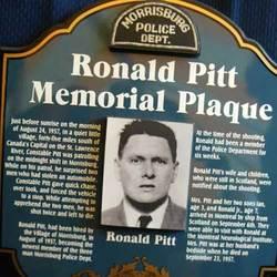 Ronald Pitt Memorial Plaque Image 