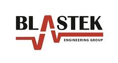 Blastek black red text logo